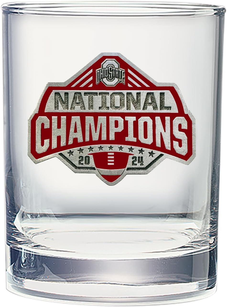 National Championship Double Rocks Glass